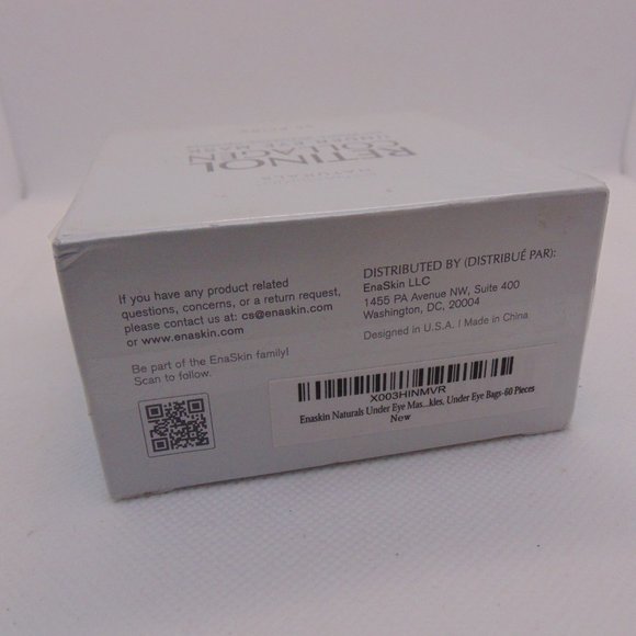 ENASKIN NATURALS RETINOL COLLAGEN Under Eye Mask 30 Pairs NIB - Picture 2 of 3